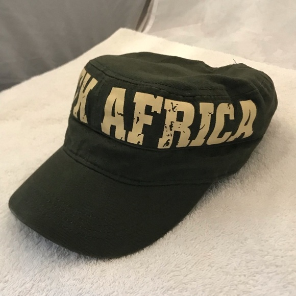 South Africa Adjustable Short Billed Military Style Green Travel Cap - Picture 8 of 9